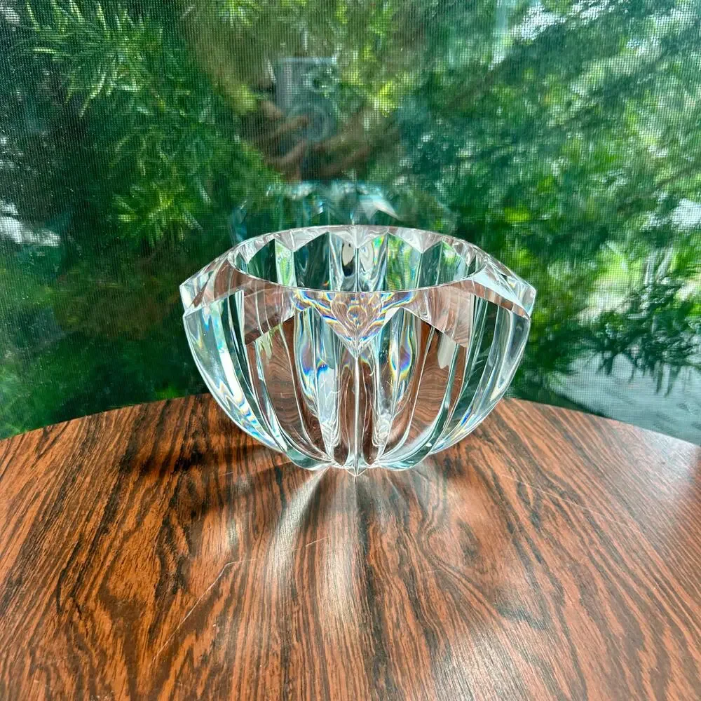 Vintage Judith Kruger Faceted Lucite Bowl – Grainware/Tiara Acrylic Centerpiece